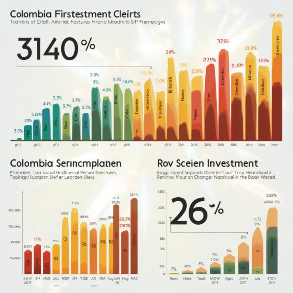 Gráfico de tendencias de inversión en Colombia